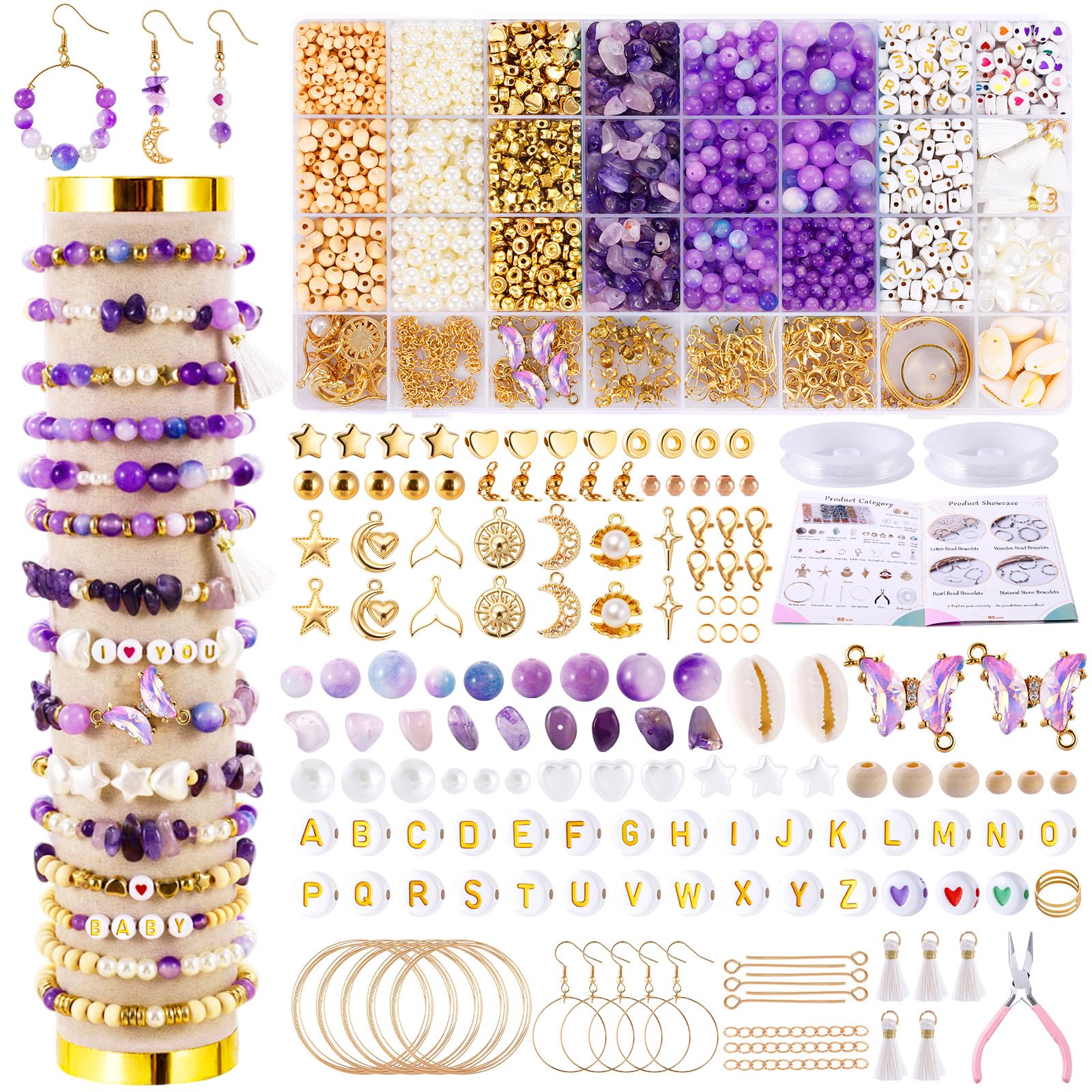 Wurosi Jewelry Making Supplies Kit, Bracelet Making Kit for Adult