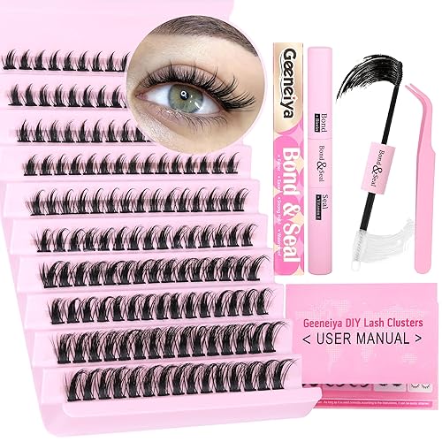 Miniatura 1 de Kit de extensión de pestañas para bricolaje, kit de extensión de pestañas naturales en racimo, pestañas individuales con enlace de pestañas