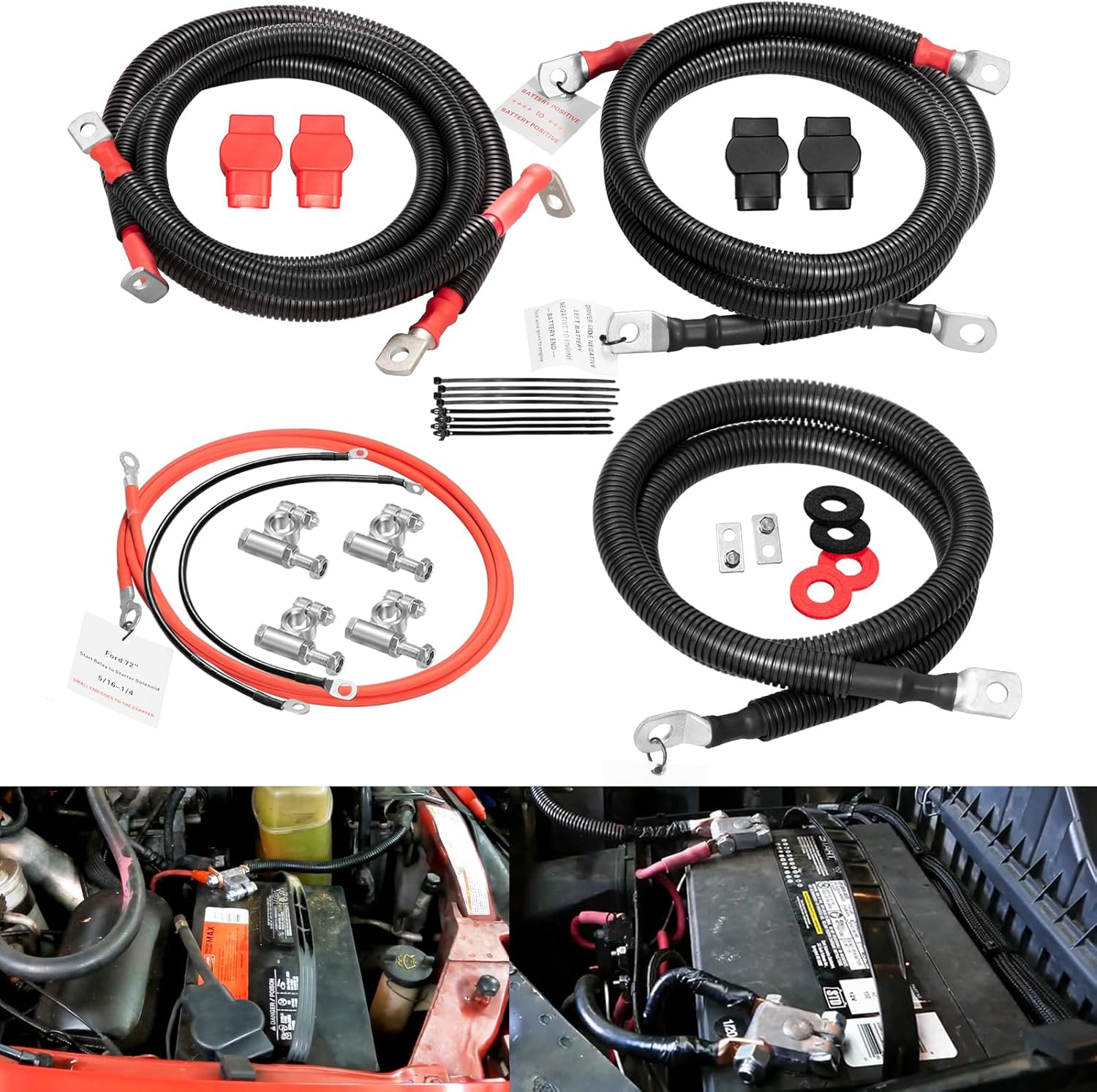 7.3L Powerstroke Battery Cables Replacement kit for 1999