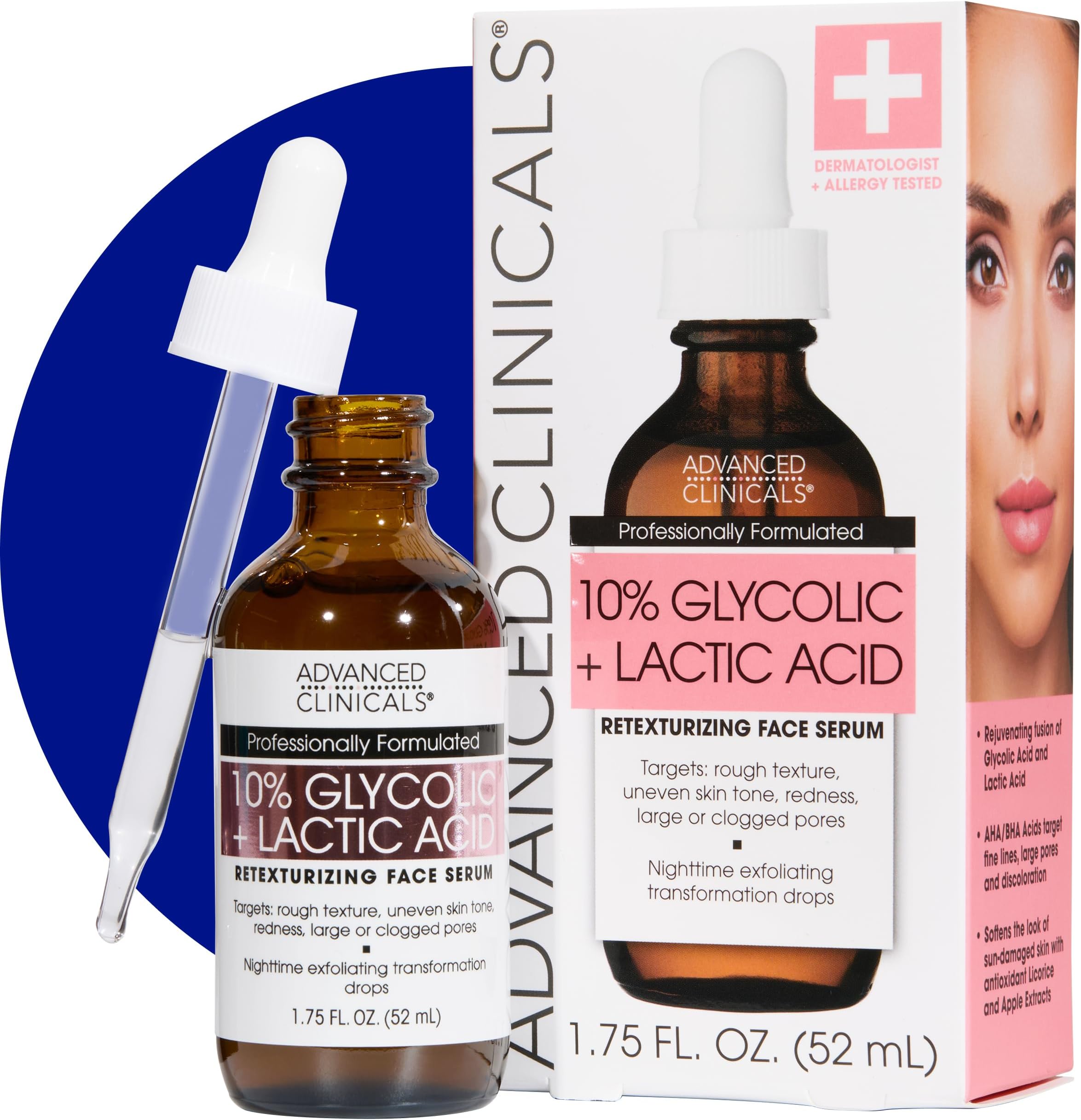 Advanced Clinicals, 10% Glycolic Serum, 1.75 fl oz (52 ml)