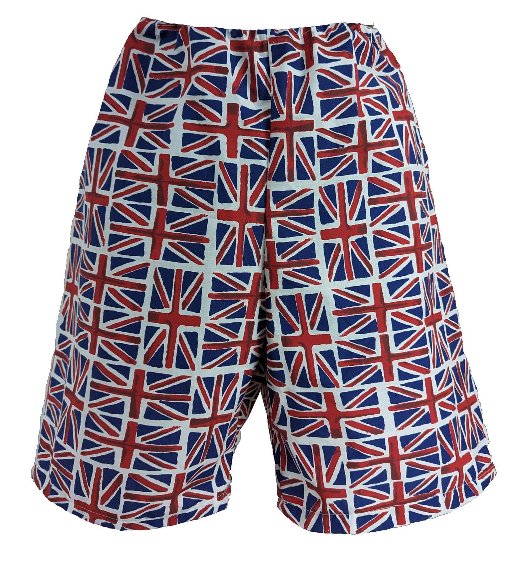 The Dragons Den Adults Union Jack Flag Shorts United Kingdom UK Great Britain GB Supporters Fancy Dress [L-XL] Multicoloured