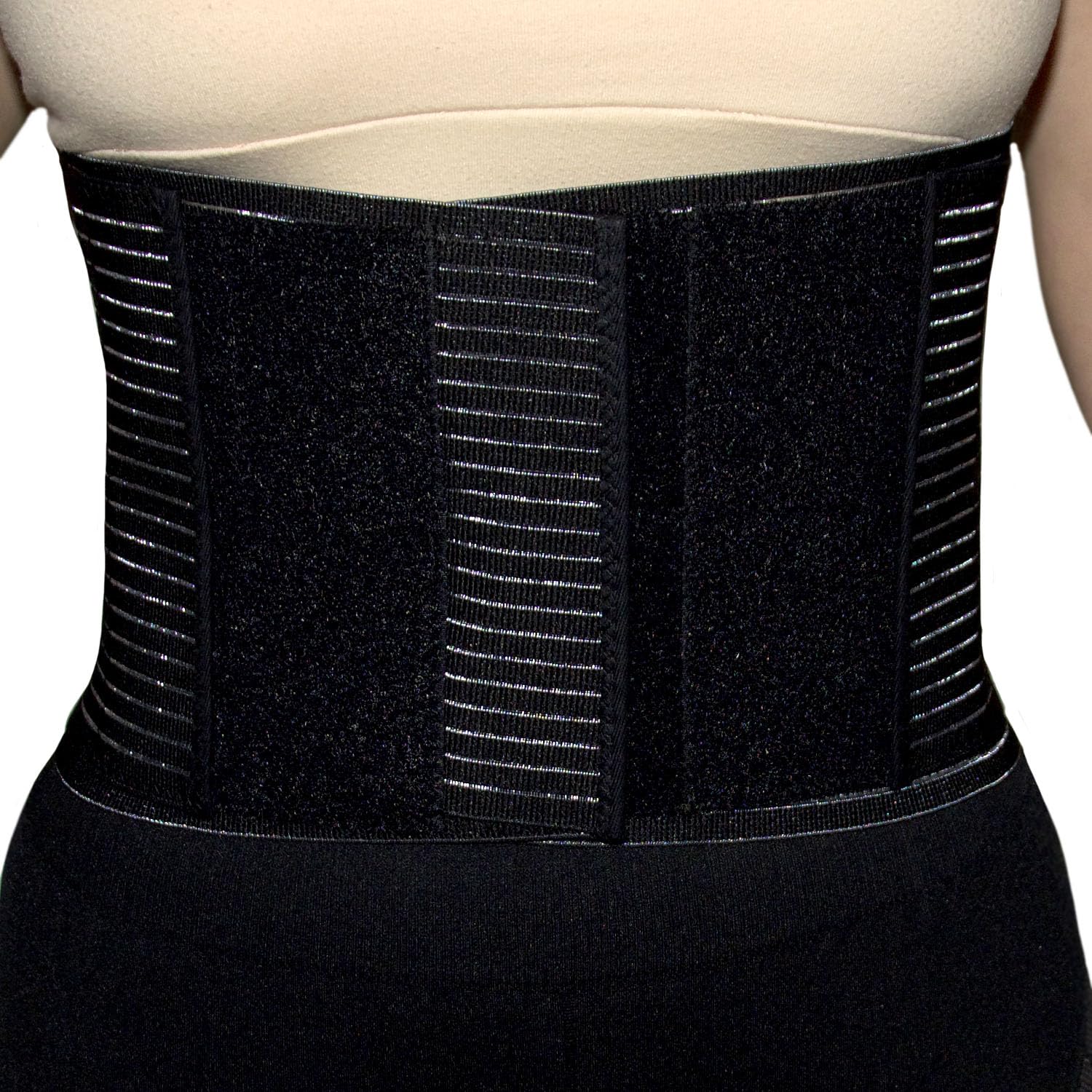 BODYPERFECT Pancera post operatoria Pancera contenitiva donna Fascia ernia ombelicale Sostegno per ernia addominale Made in Italy (Nero, L - 105/115 cm Girovita Addome)