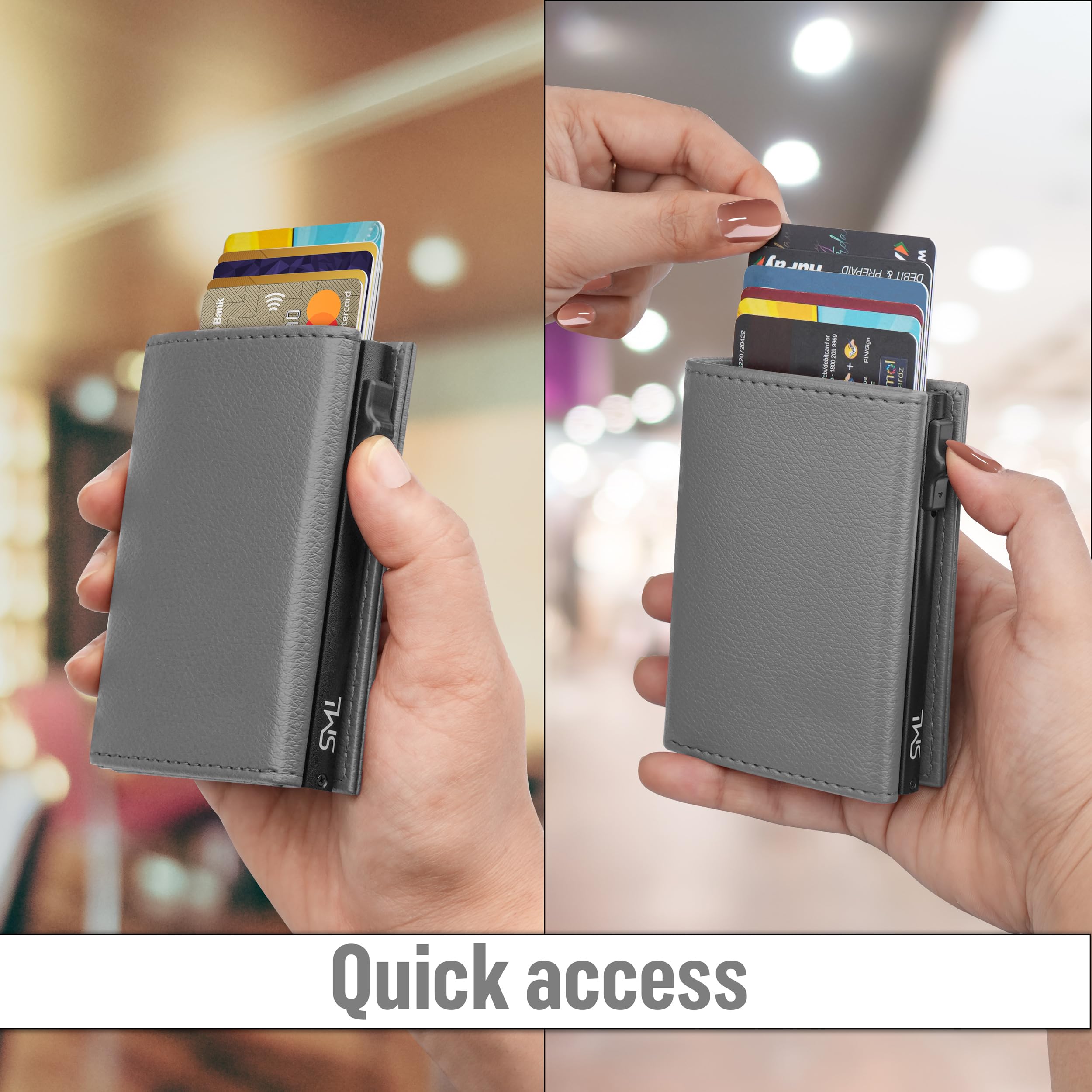 The Wallet Store Urban Pop RFID Protection Wallet Cardholder - Grey