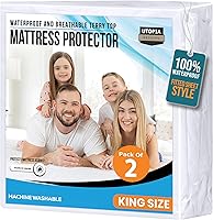 Vista 99 de Utopia Bedding - Protector de colchón impermeable tamaño Queen, funda de colchón Terry premium de 200 GSM, cubierta de cama suave y transpirable