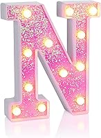 Vista 134 de Foaky LED Letter Lights Sign Marquee Light Up Letters Sign for Night Light Wedding/Birthday Party Battery Powered Christmas Lamp Home Bar