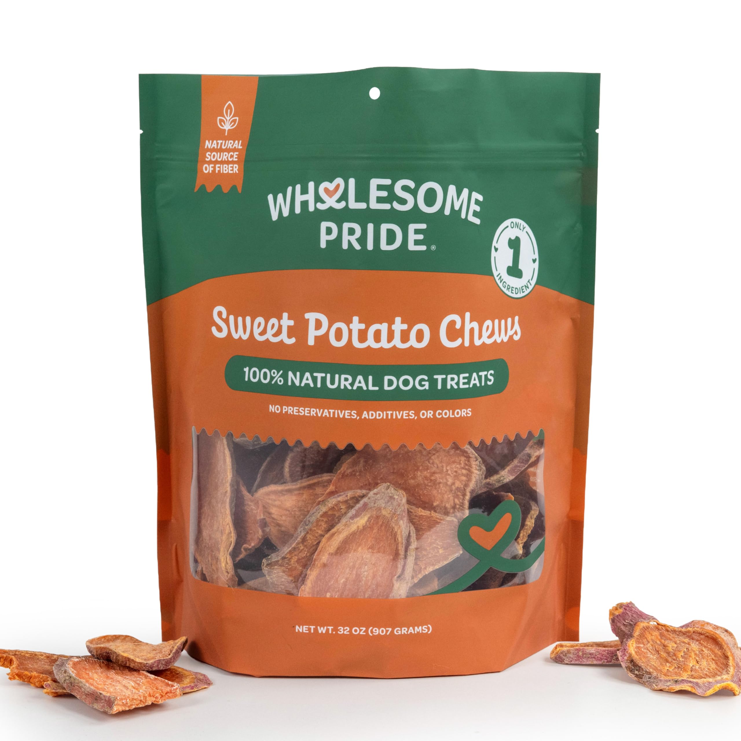 Sweet Potato Chews All-Natural Single Ingredient Dog Treats, 32 oz