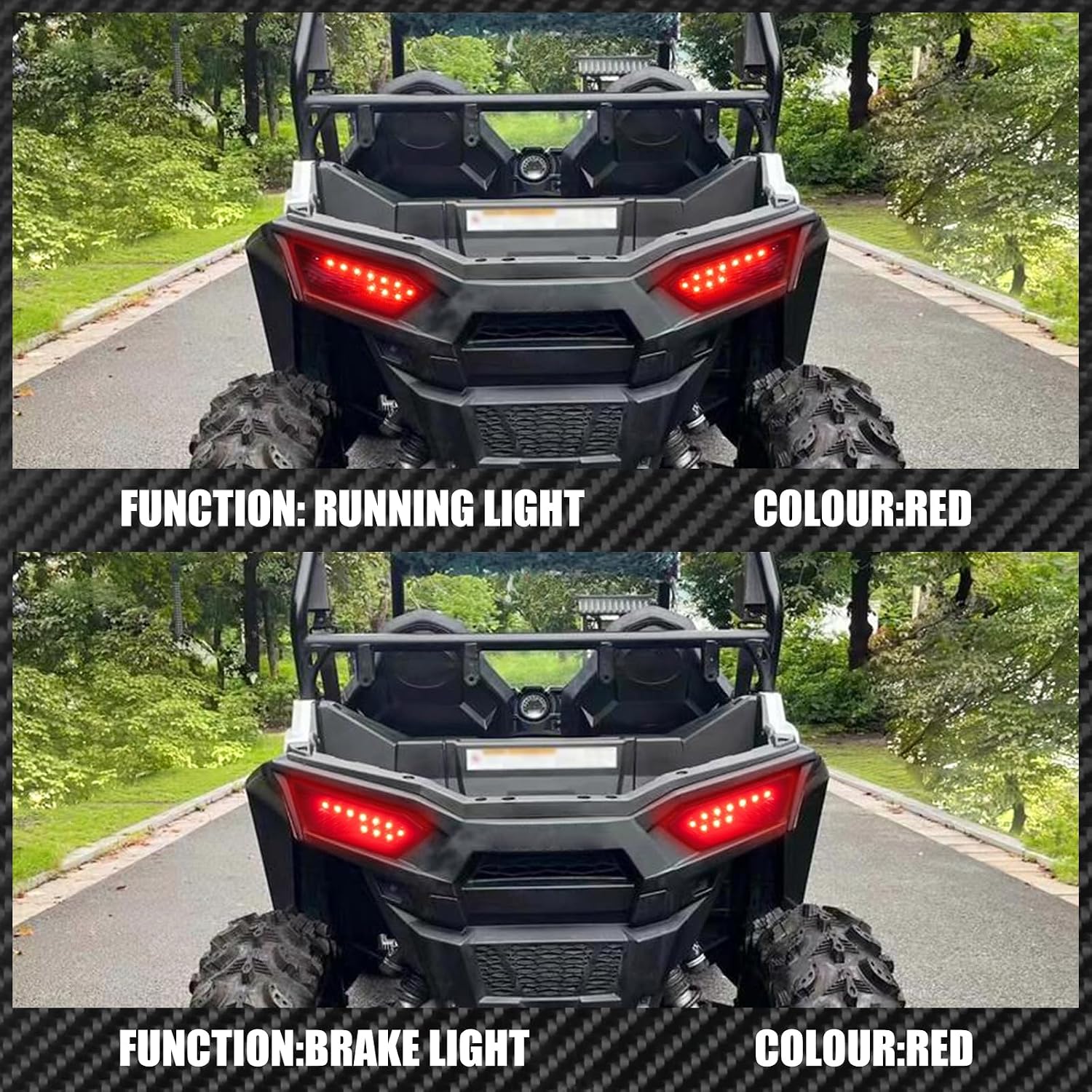 LED Tail Lights Rear Brake Lamp Assembly Fit for Polaris RZR 900 S 900 XP 1000 XP 4 1000 XP 2015-2018 RZR XP Turbo EPS 2015 Taillight Stop Lamps, Red Lens