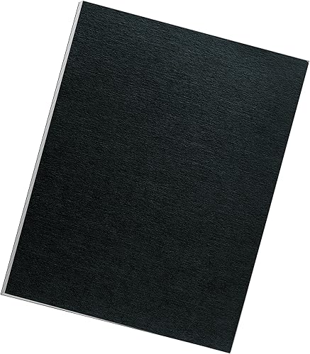 Miniatura 3 de Fellowes Binding Linen - Cubiertas de presentación, carta, negro, paquete de 200 (5217001), lino negro y cristales Fellowes de PVC transparente,