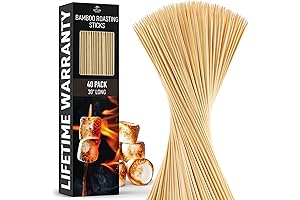 Authentic Bamboo Smore Sticks: Long-Lasting Roasting Sticks for Grilling Adventures