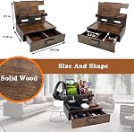 VEIYAILU Cadeaux pour les hommes Femmes Mari Fils Boyfriend His Nightstand Organisateur Wood Phone Station d'accueil Cadeaux d'anniversaire (Walnut)