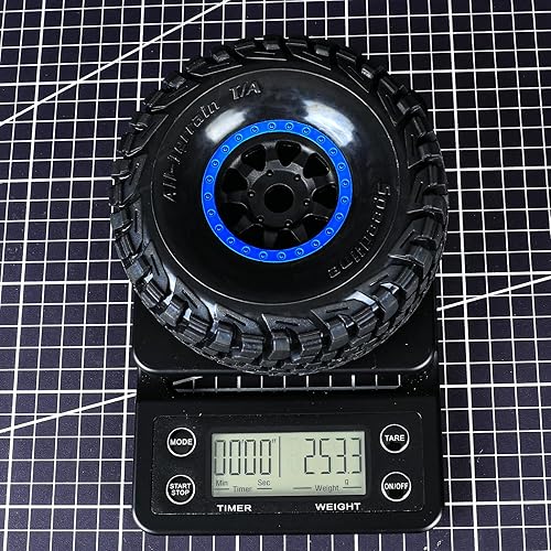 Miniatura 9 de RCAWD Rueda y neumáticos para ARRMA Mojave 6S y para Traxxas UDR Unlimited Desert Racer Upgrades, 17 Rubber Nylon Foam Inserts Parts #ARA550065,