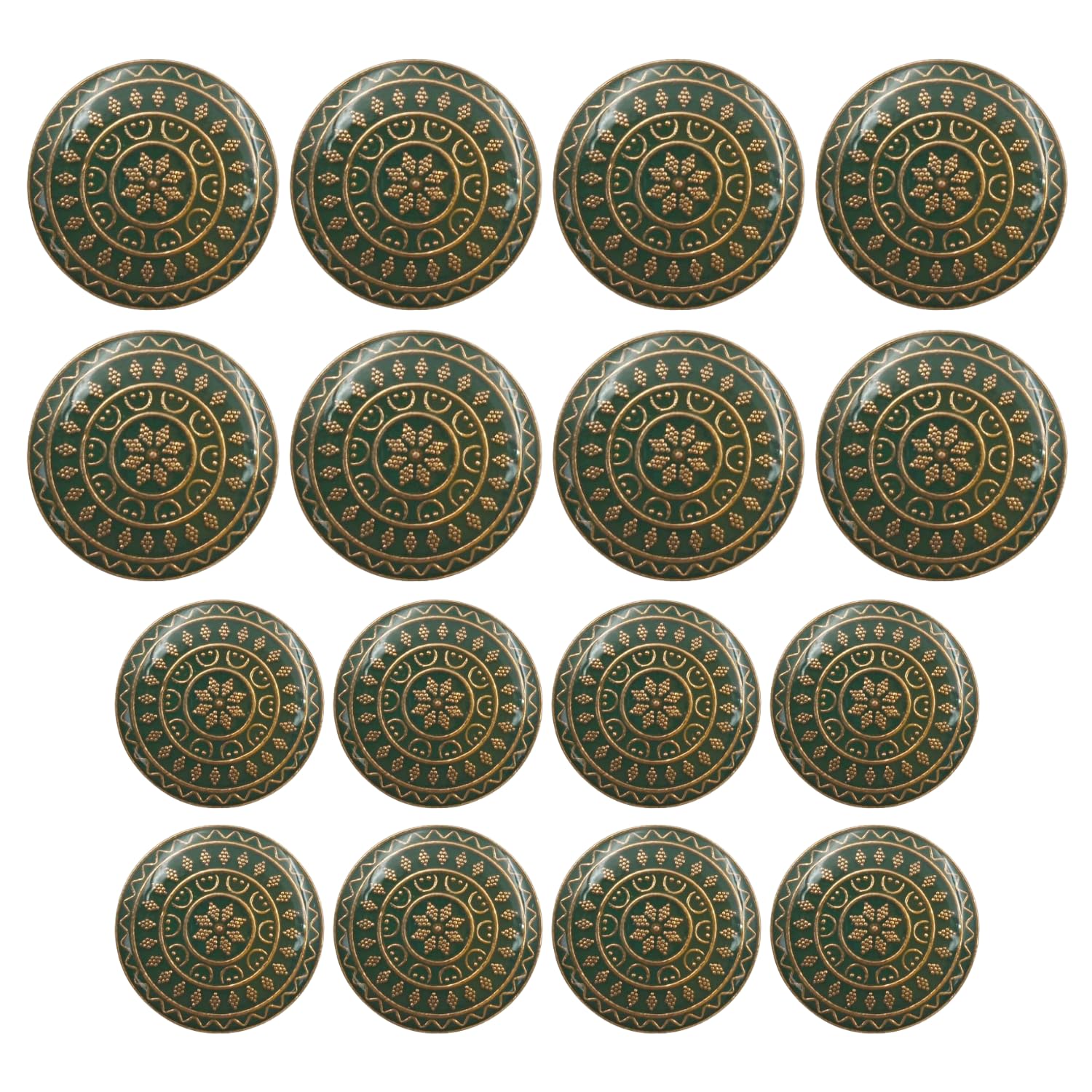 Ani accessories EID Special Moroccan Traditional Design Metal Button for Coat Blazer Suit, Sherwani and Indian Dresses Sports Coat Size8 Big and 8 Small (Green)-picture-43