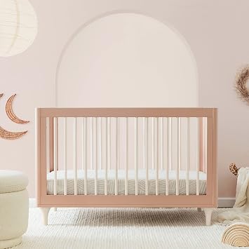 Babyletto Lolly 3-in-1 Convertible Crib with Toddler Bed Conversion Kit in Canyon/Washed Natural, Greenguard Gold Certified