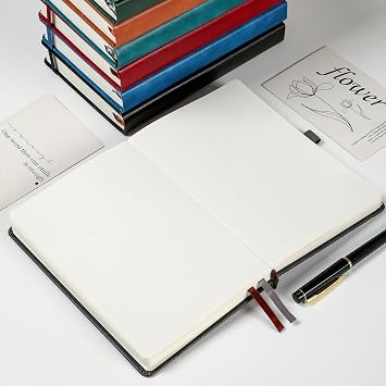 Notebook A5 Dotted - 256 Pages 140 gsm Ink-proof Paper PU Hard Cover - Dotted Bullet Journal for School Office & Everyday Use - Journal Book for Women & Men (14.5 x 21 cm Premium Grey)