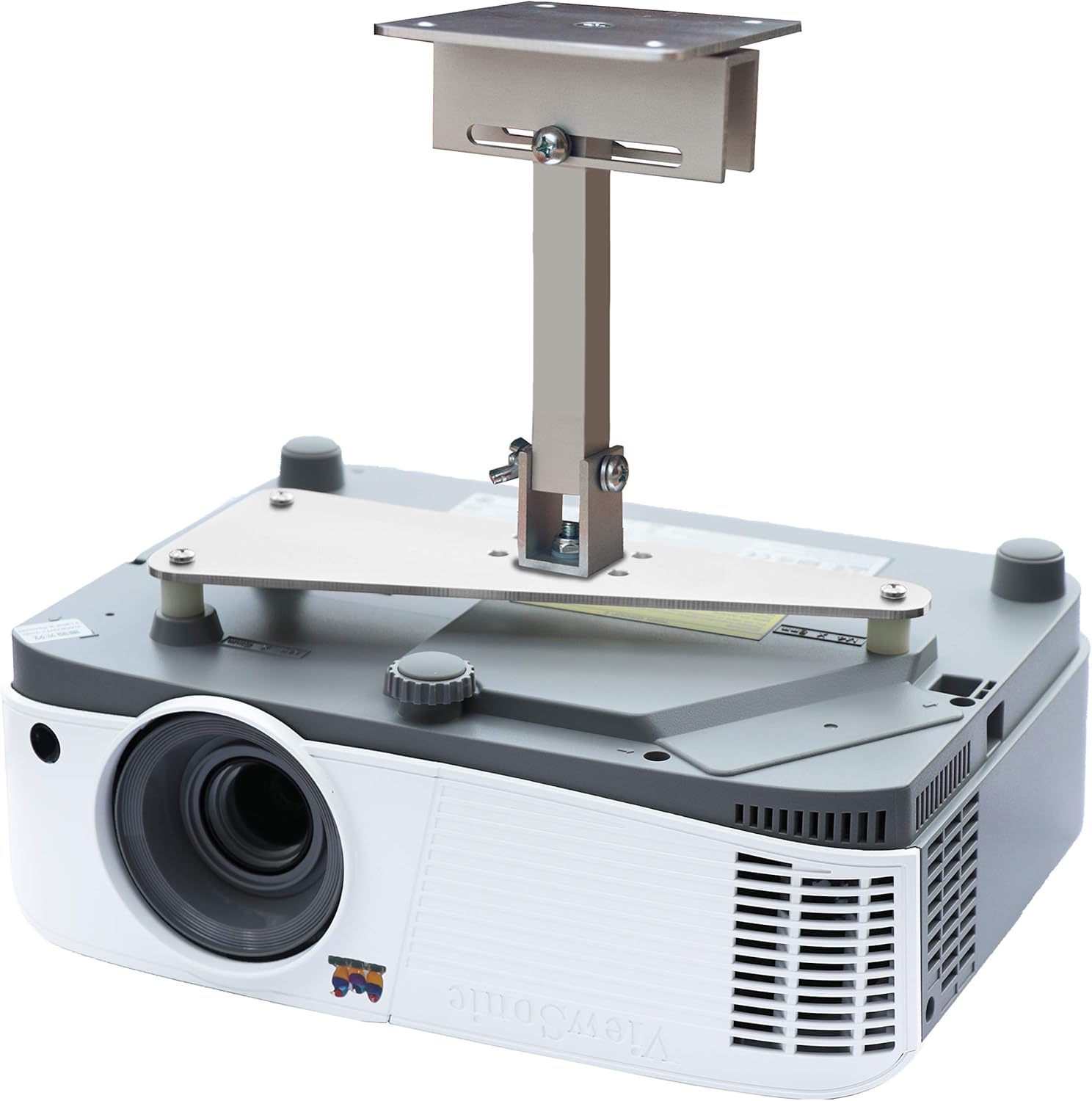 Projector Ceiling Mount Compatible with ViewSonic PJD5151 PJD5153 PJD5155 PJD5250 PJD5253 with Lateral Shift Coupling (10-Inch Extension)