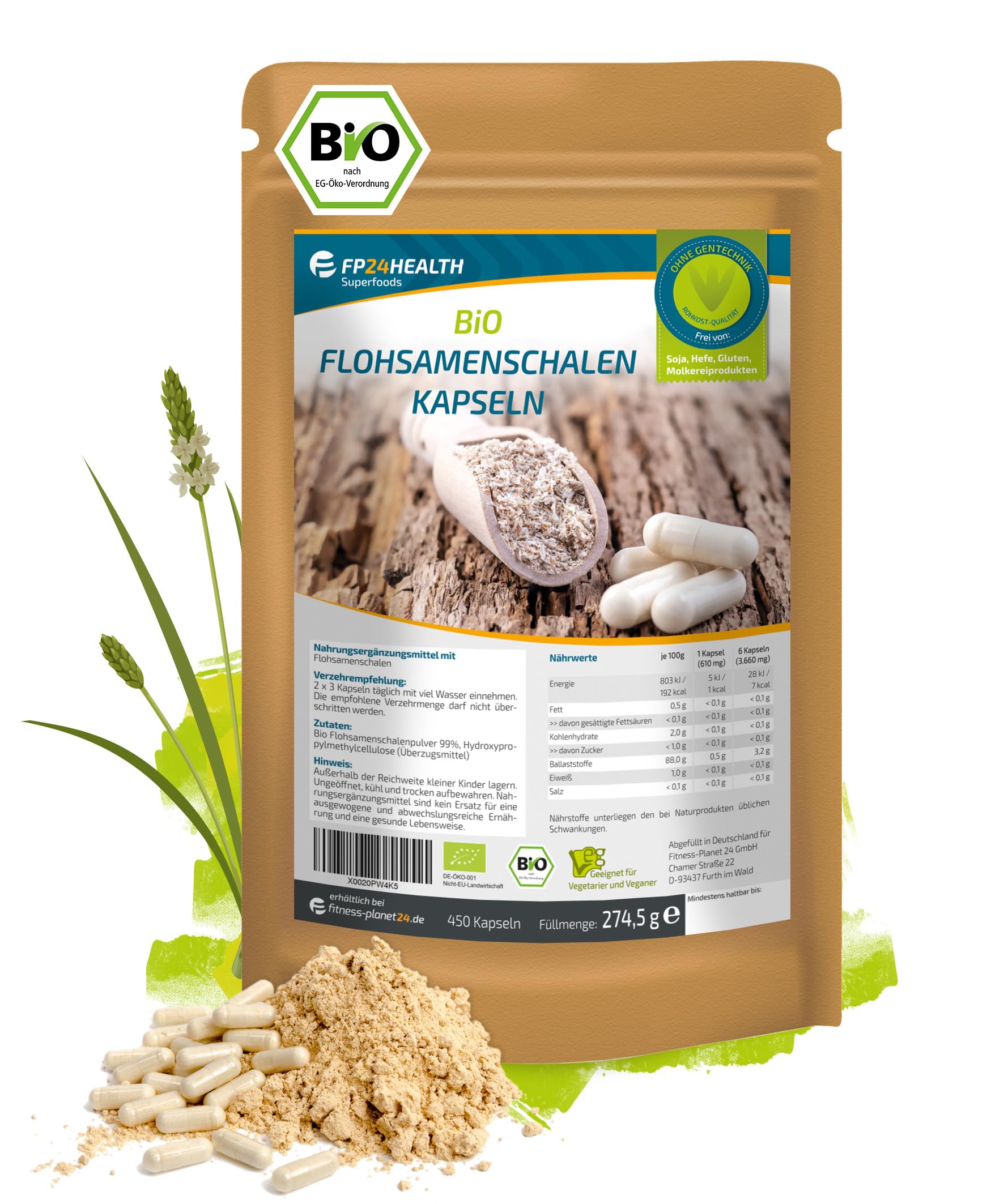 FP24 Health Bio Flohsamenschalen Kapseln 450 Stk 3 660 Mg Je Portion fp24-health-bio-flohsamenschalen-kapseln-450-stk-3-660-mg-je-portion