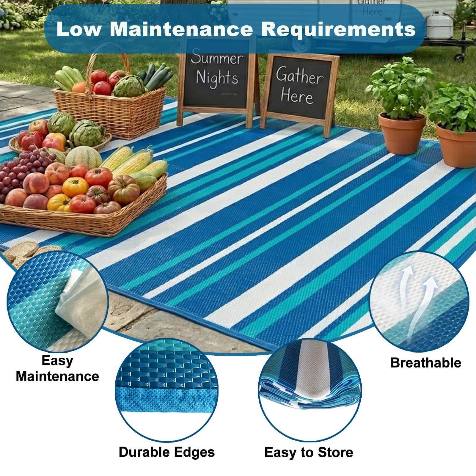 Coperta da spiaggia impermeabile - Tappetino da picnic da campeggio pieghev | Coperta da spiaggia impermeabile in tessuto PP con design pieghevole antiscivolo per picnic in campeggio, patio, giardino