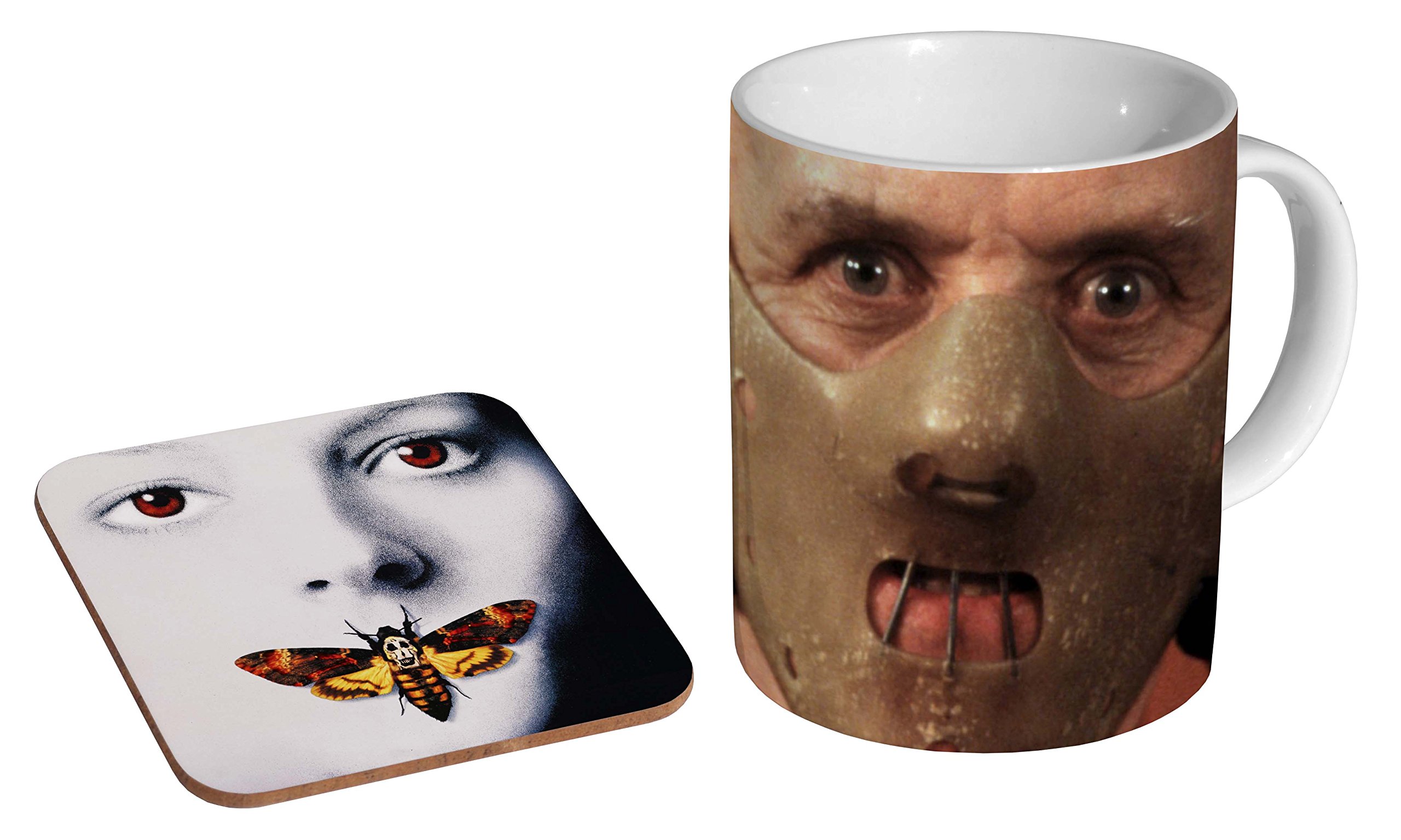 Mugmart White Silence Of The Lambs Ceramic Coffee Mug + Coaster Gift Set …