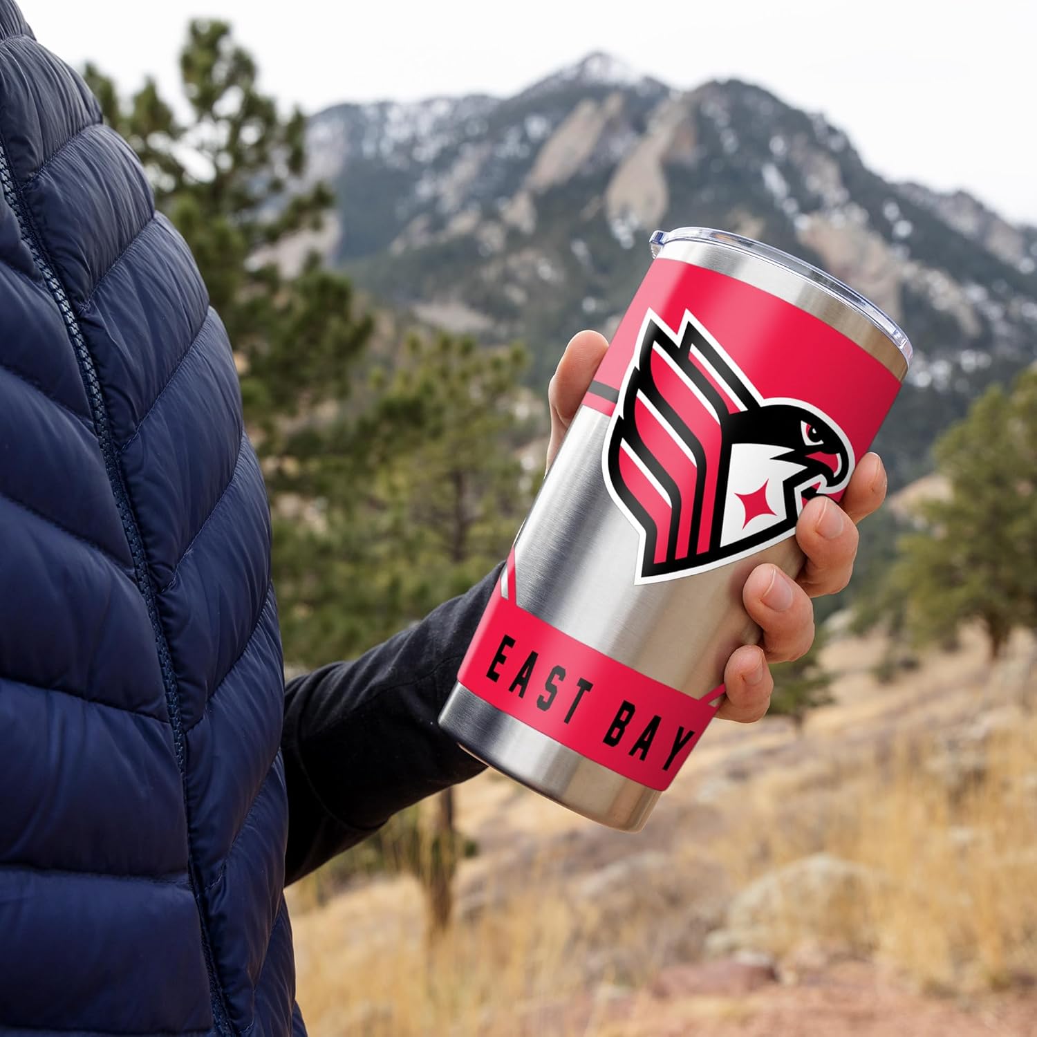 Rico Industries NCAA Cal State East Bay Pioneers Standard 20oz Stainless Steel Tumbler with Lid - Great For Coffee, Tea, Water or Cocktails - Image 2