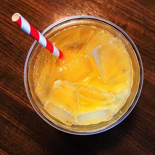 Miniatura 6 de Earth's Natural Alternative Pajita de papel, 250 unidades, 7.75 pulgadas, rayas rojas