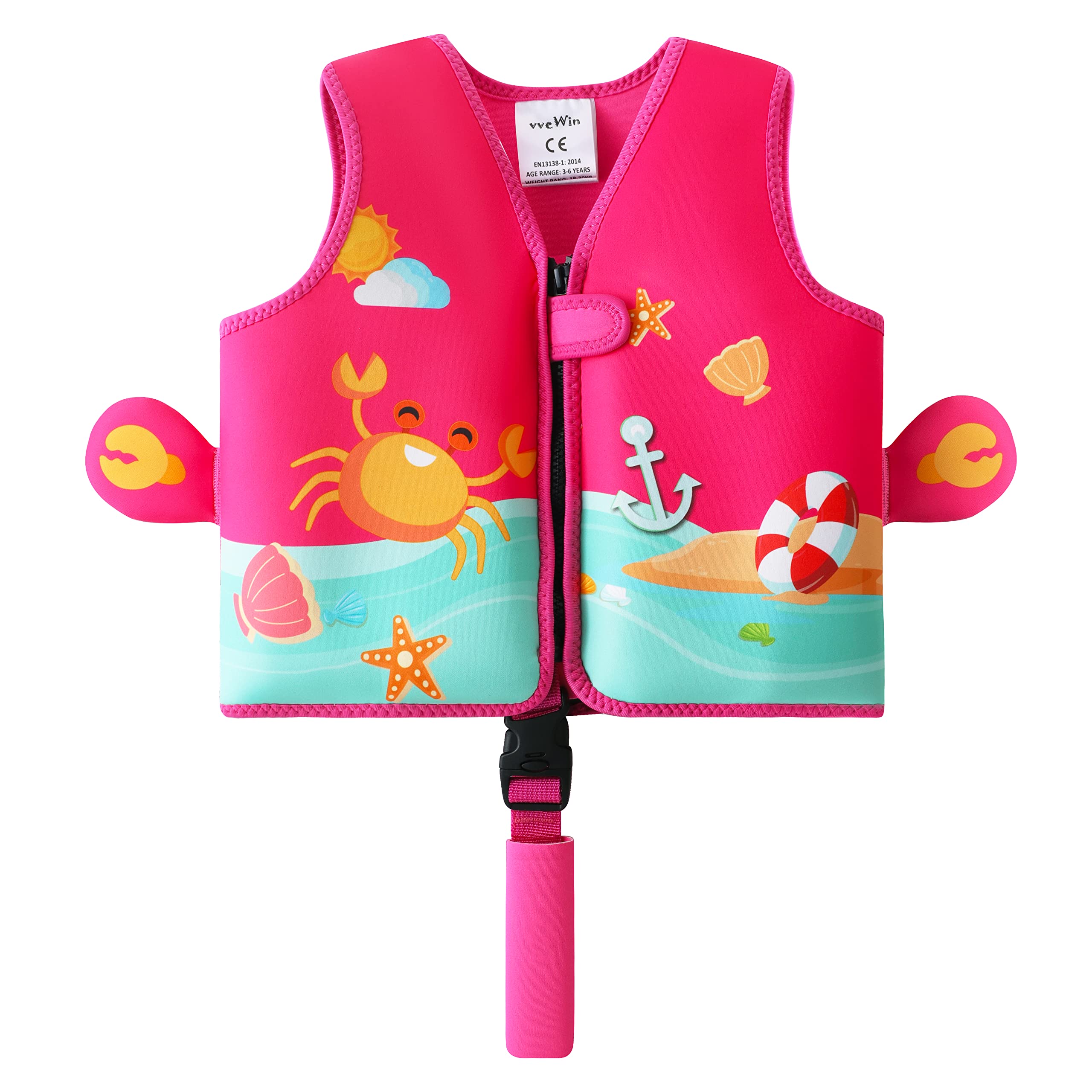 vveWin Swim Vest for Kids Chalecos De Natación De Neopreno para Niños Pequeños De 1 a 8 años