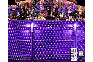 Halloween UV String Lights for Yard,9.8ft x 6.6ft 200 LEDs UV Halloween...