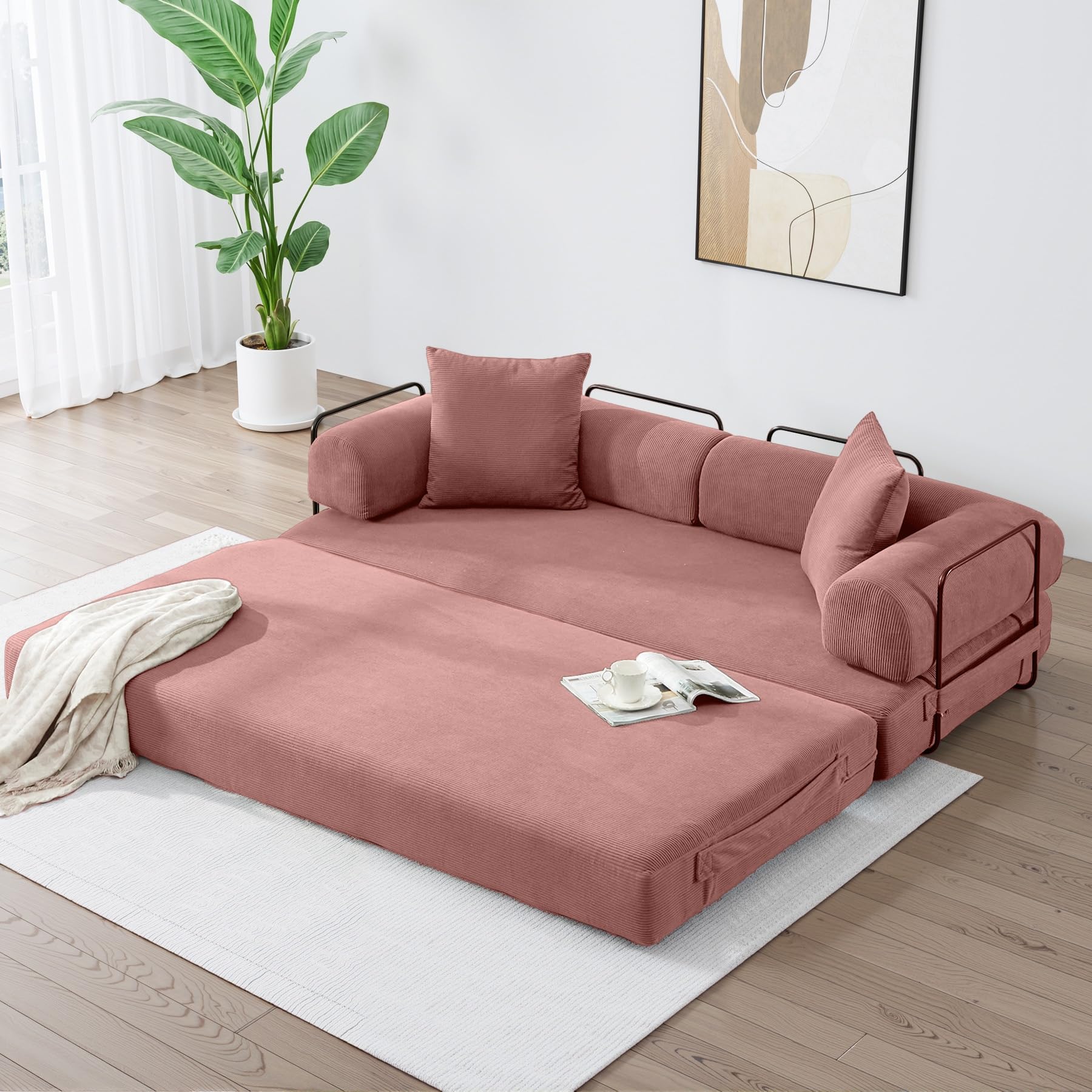 ZEIINPA 78.5 Inch Convertible Sleeper Sofa Bed