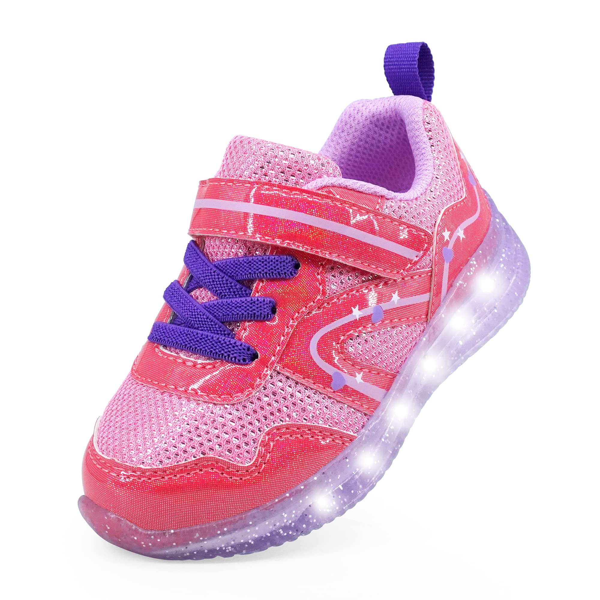 Photo 1 of YESKIS Girls LED Light Up Sneakers Red