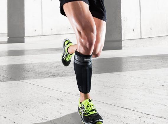 Compex Anaform Shin Splint Compression Sleeve Calf Support for Running, Cycling, Walking - Black - Small