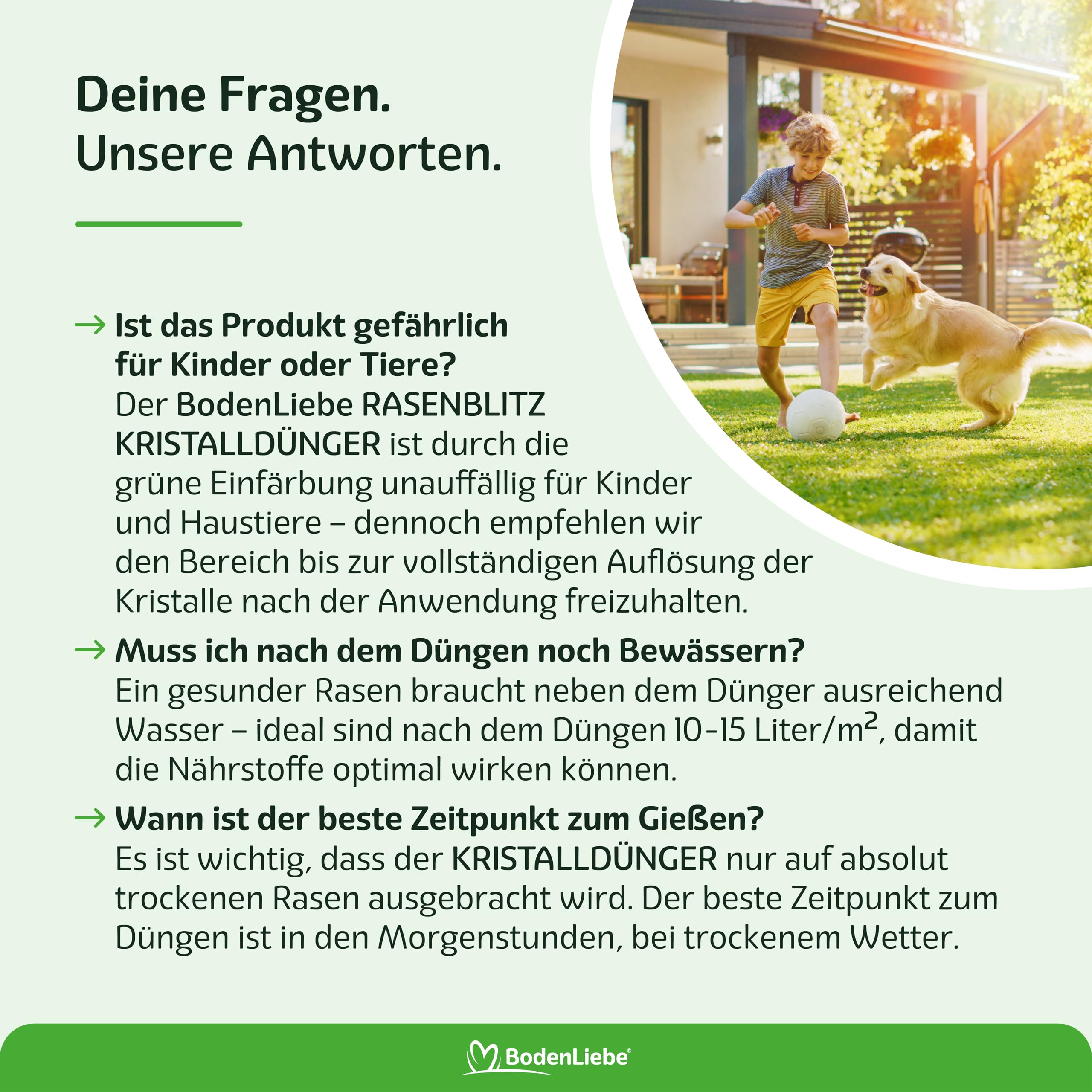 RASENBLITZ Kristalldünger Herbst 20 kg Rasendünger | Rasendünger Herbst, zur Vorbereitung auf den Winter, unterstützt Rasensamen bei Keimung & Wachstum, für starke Wurzeln