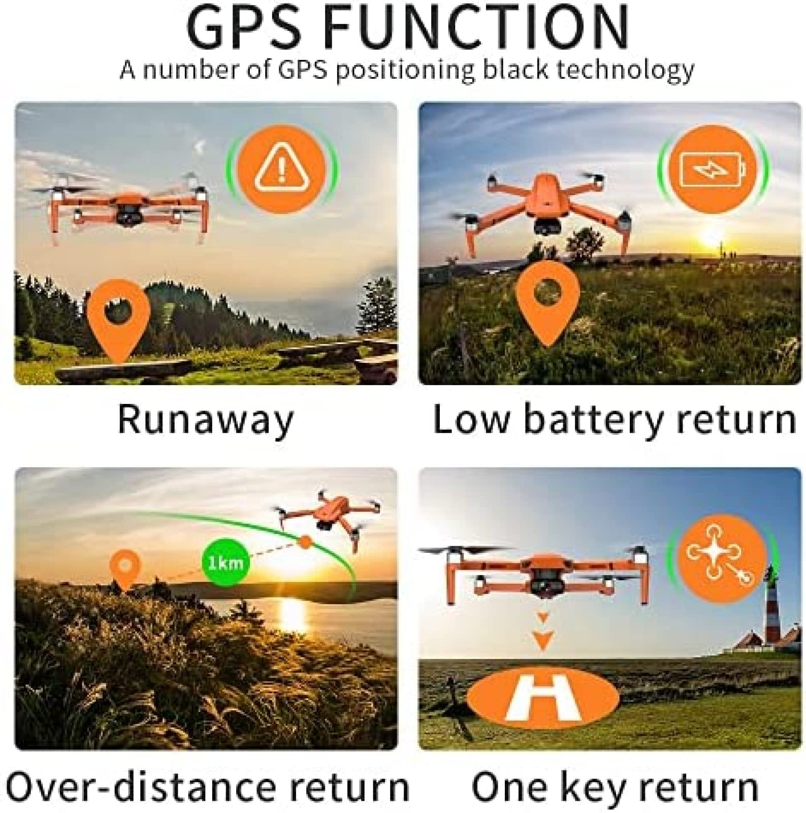 Dron z kamerą KF102 GPS Drone 4k Profesjonalna kamera 8K HD 5G Wifi 2-osiowy gimbal Fotografia lotnicza Bezszczotkowy składany quadcopter RC 1200M Drone 4k,MAX-8K-Orange-1B-32G
