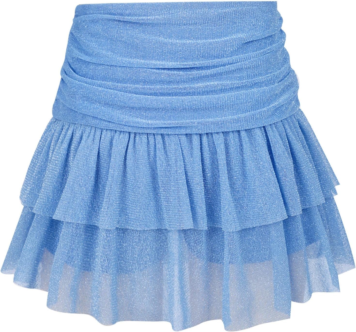 iEFiEL Girls Kids Skorts Skirts Ruffle Tiered Mini Skirt