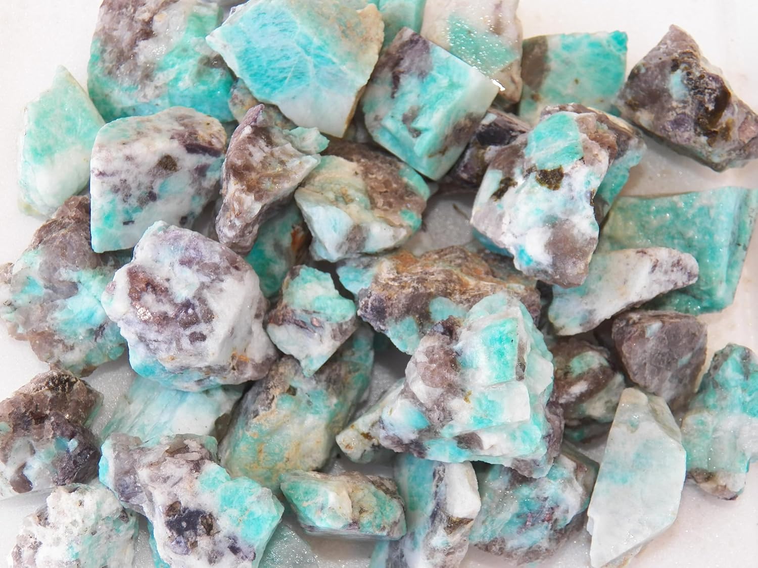 Fundamental Rockhound: 5 lb Amazonite Rough Tumbling Rock Crystal from Madagascar