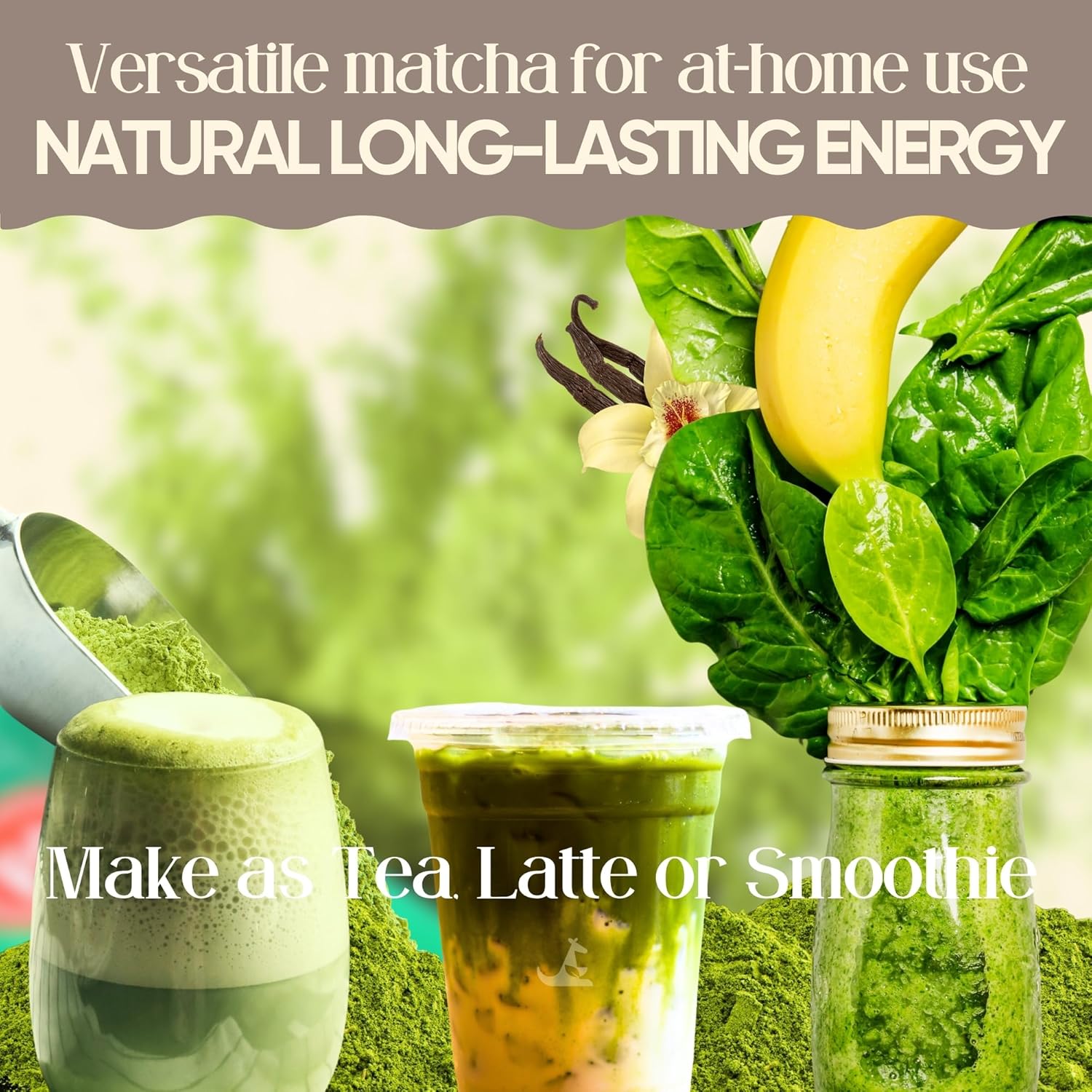 Miaroo Vanilla & Coconut Matcha Latte Mix Bundle – Ceremonial Grade, Vegan, Low Sugar, Non-Dairy Green Tea Latte Powders – Save More with This 2-Pack Value Bundle for Hot or Iced Drinks