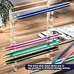 Facmogu Acrylic Drum Stick Holder, Drumstick Display Stand for 8 Pair of Sticks, Drumstick Organizer Holder for Display & Collector, Wands and Lightsabers, Wall Mounted Stick Holder for Decor (Clear)