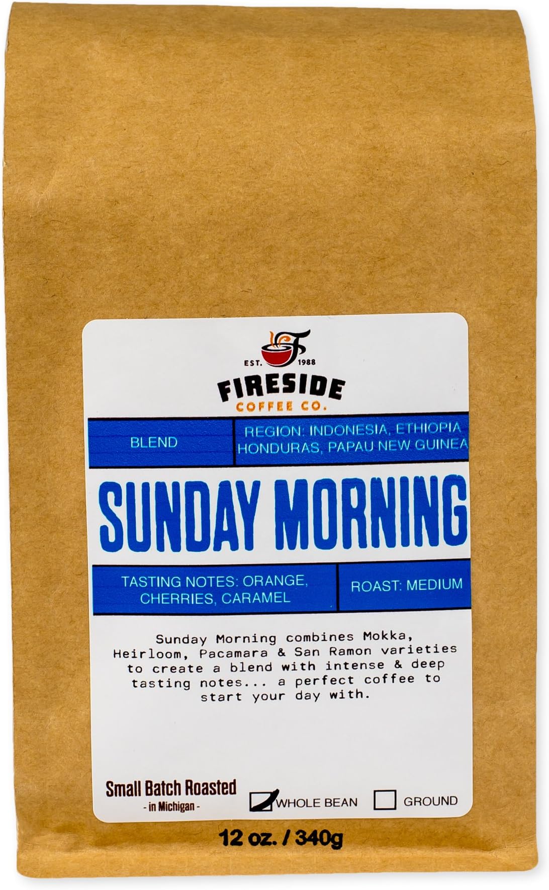 Fireside Coffee Medium Roast (Sunday Morning) (12 ounce)