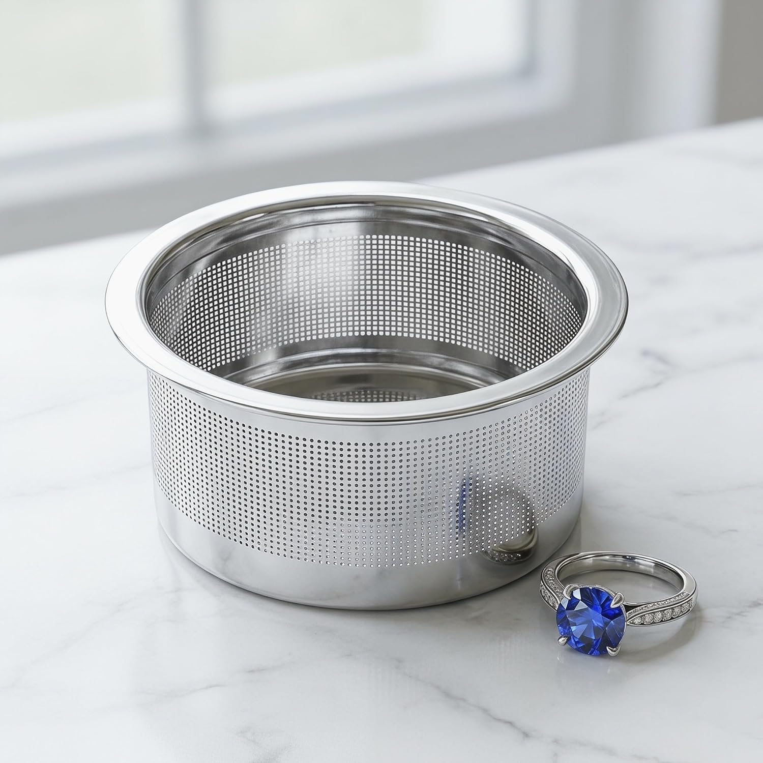 Angoily Stainless Steel Watch Cleaning Basket and Parts Washer with Fine Mesh Multipurpose Parts Holder with Burrfree Edges 7cm Diameter for Watch Dials and Jewelry Components