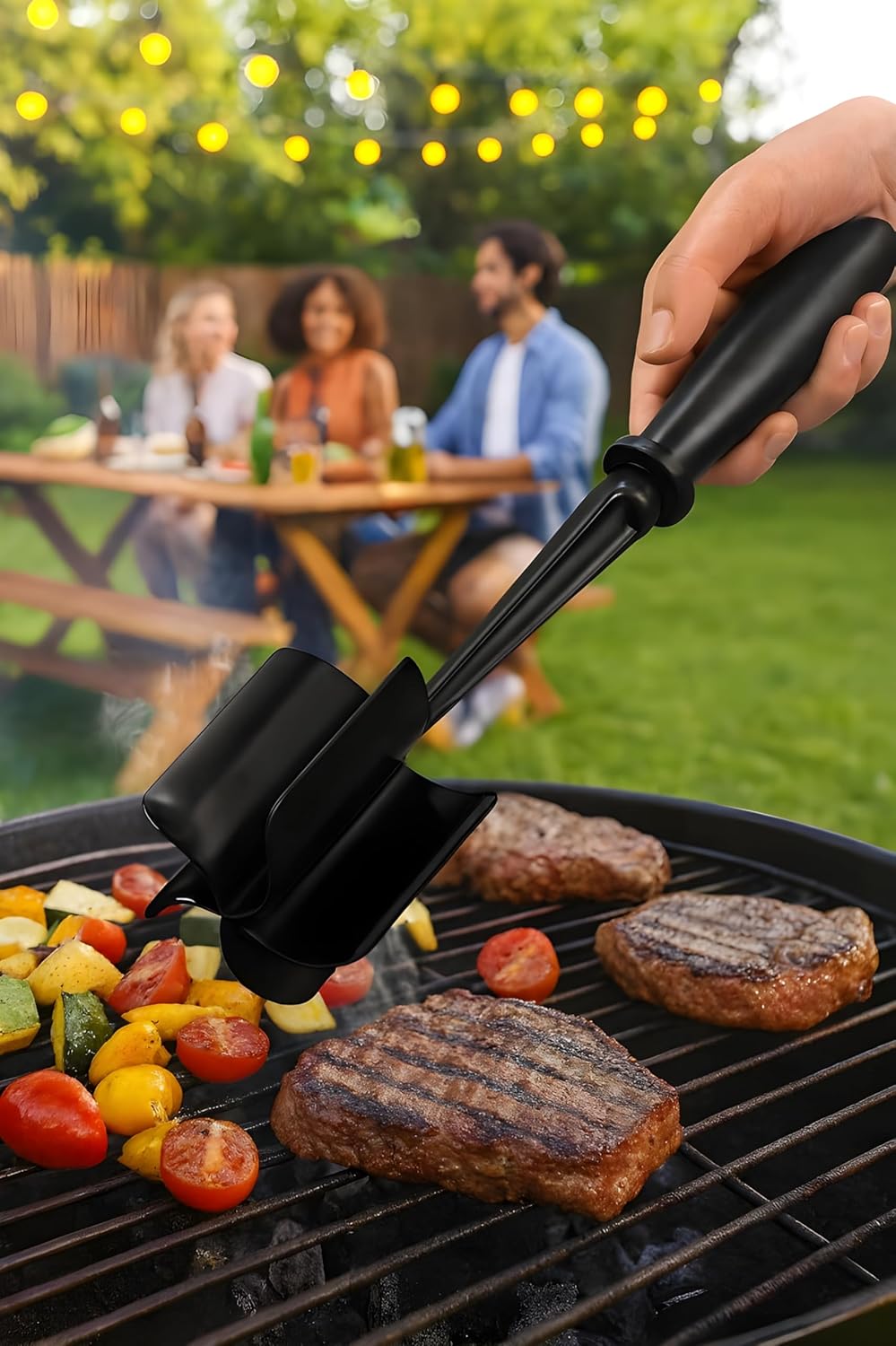 Nylon Meat Chopper Tool | Heat Resistant & Non Scratch Kitchen Utensil for Mixing, Mashing, Stirring & Blending | Lightweight, Durable, Easy To Clean & Store with Comfortable Grip
