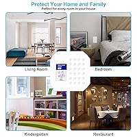 Vista 6 de Fundas transparentes de seguridad para bebés (paquete de 24), cubiertas de plástico duraderas para enchufes de corriente, tapas de seguridad