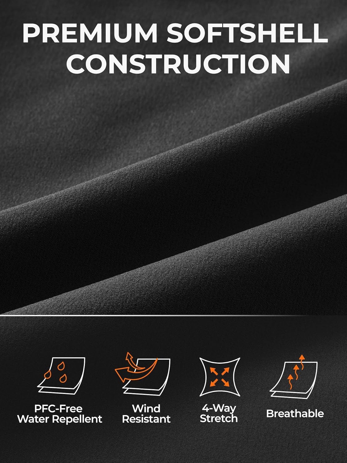 ORORO Men's Heated Softshell Vest with USB-C Rechargeable Battery, Soft Shell Heated Golf Vest for Men - Image 4