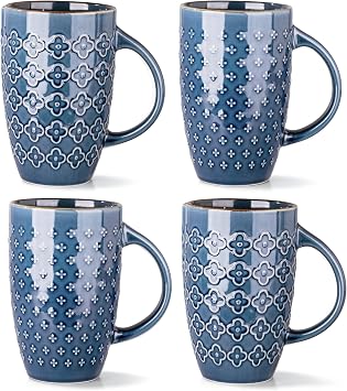 AmorArc Large Coffee Mugs Set of 4, 20oz Tall Coffee Mugs Set
