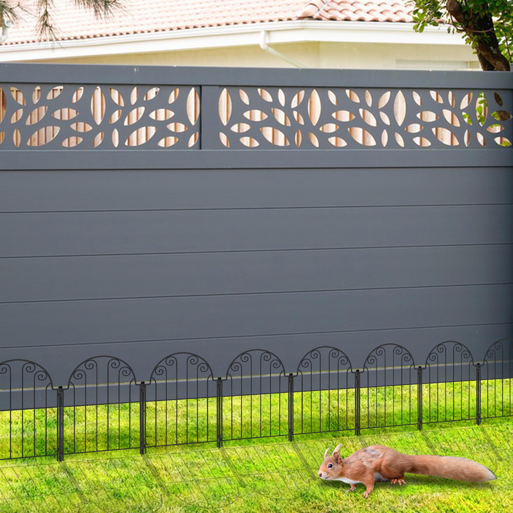 Recinzione Decorativa Per Giardino - Confezione Da 10 Pannelli, 43.2 Cm
