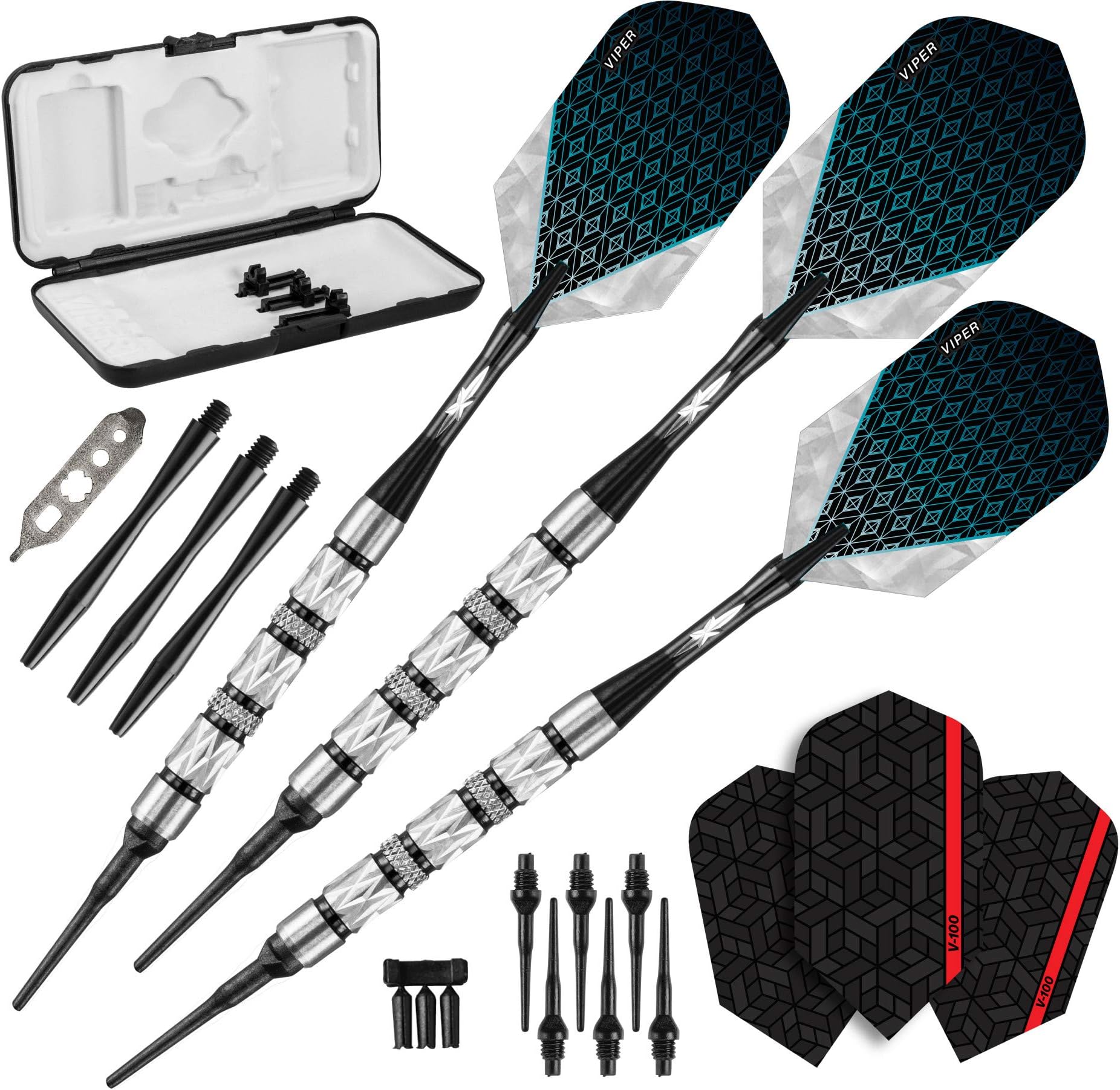 Diamond 90% Tungsten Soft Tip Dart Set with Case