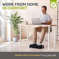 Vista 2 de ErgoFoam Reposapiés para debajo del escritorio en el trabajo - Reposapiés premium debajo del escritorio - Reposapiés de escritorio para dolor