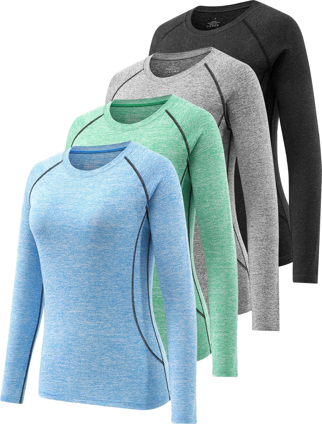 Womens Long Sleeve Moisture Wicking Tee Shirt Long Sleeve Workout Tops for Women Dry Fit Yoga Athletic Running T Shirt