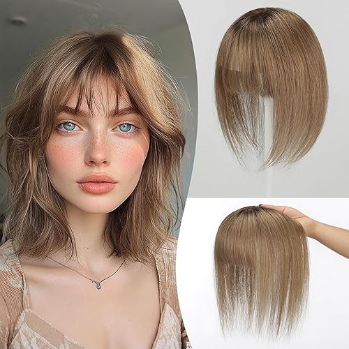 EMMOR 10 Inch Real Human Hair Topper for Women - Upgrade Swiss Lace Base with 3 
