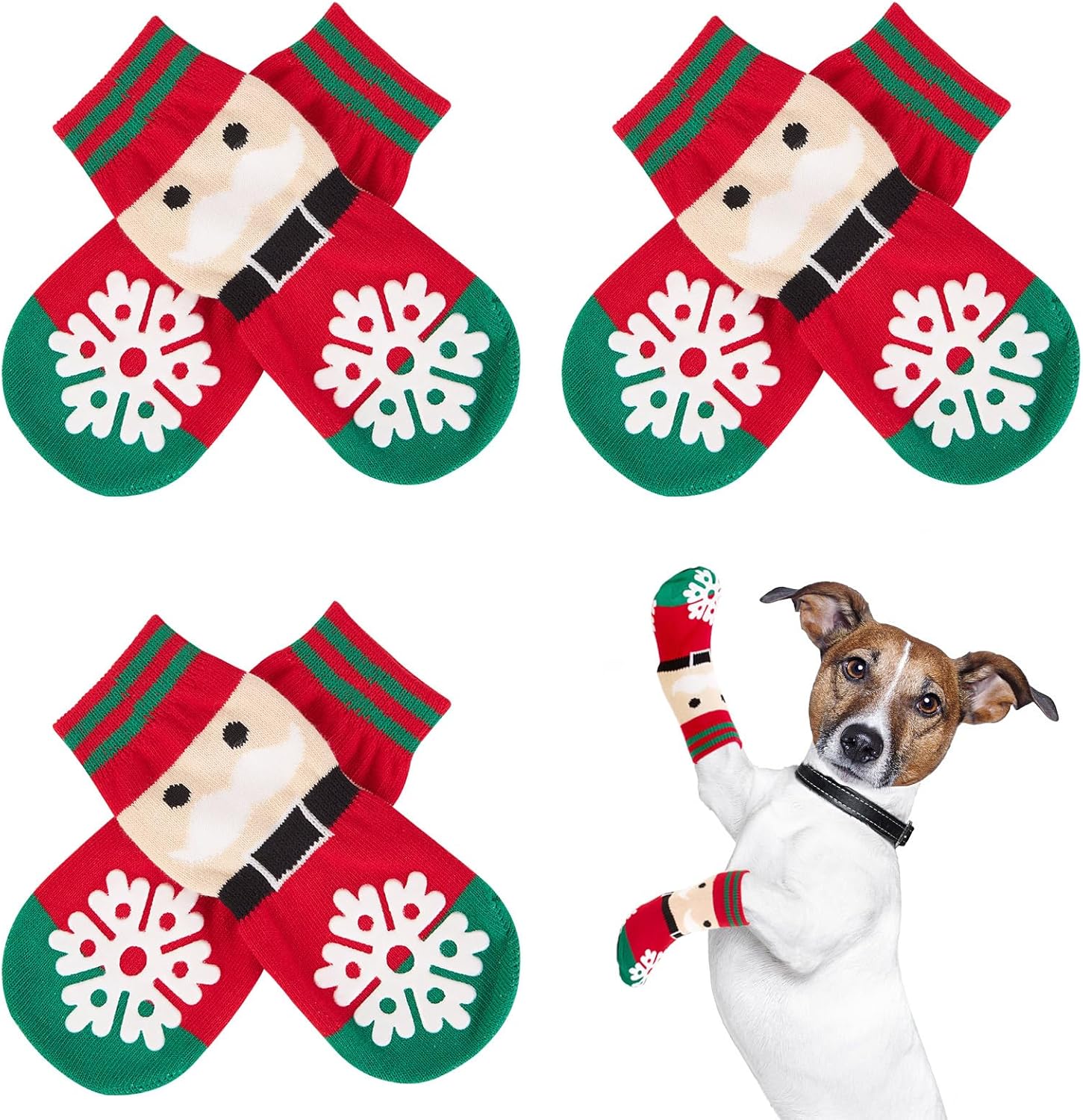 PATTEPOINT Double Side AntiSlip Dog Socks for Small