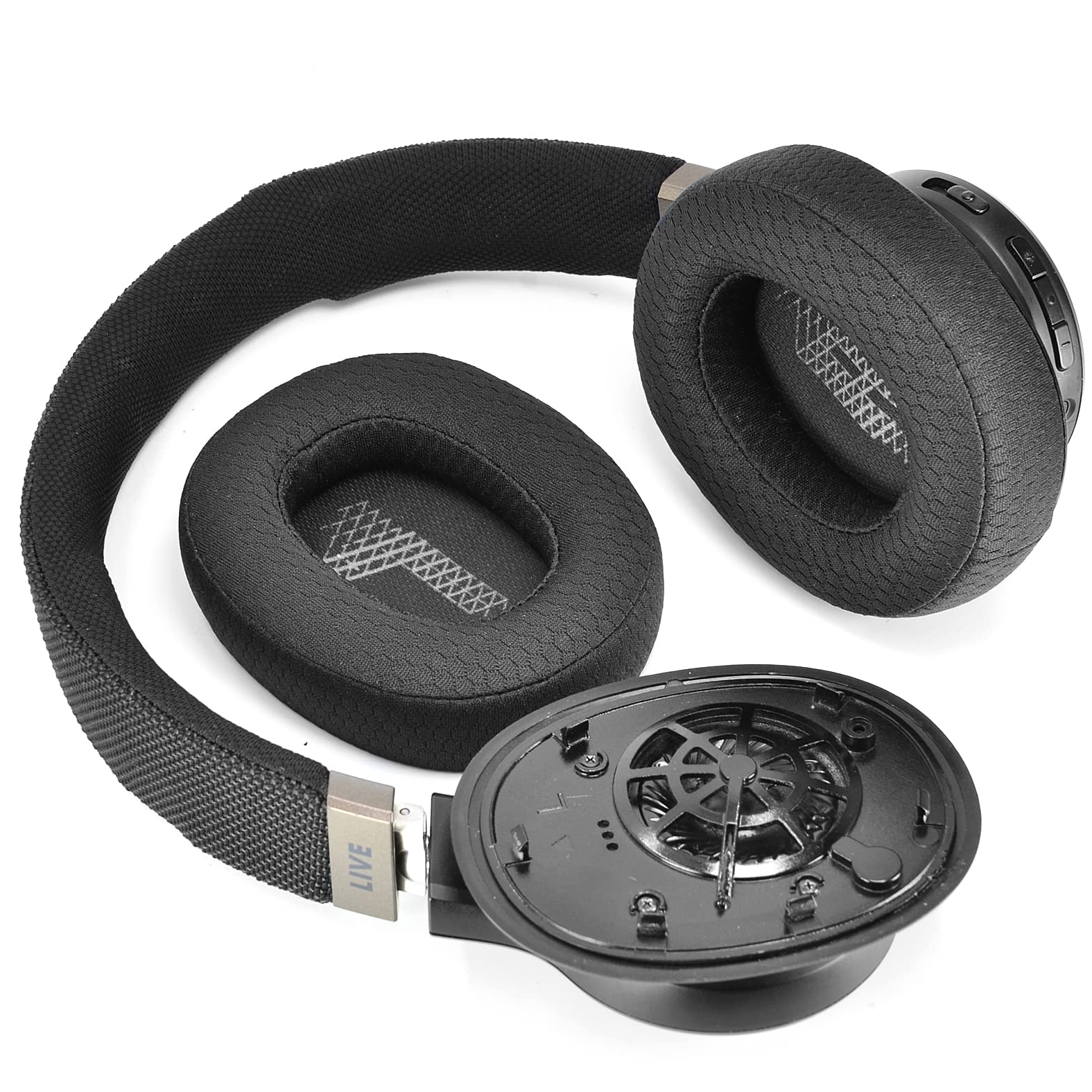Coussinets De Remplacement En Mousse Mémoire Pour Casque JBL E65 / LIVE650BTNC / LIVE660BTNC - Noir
