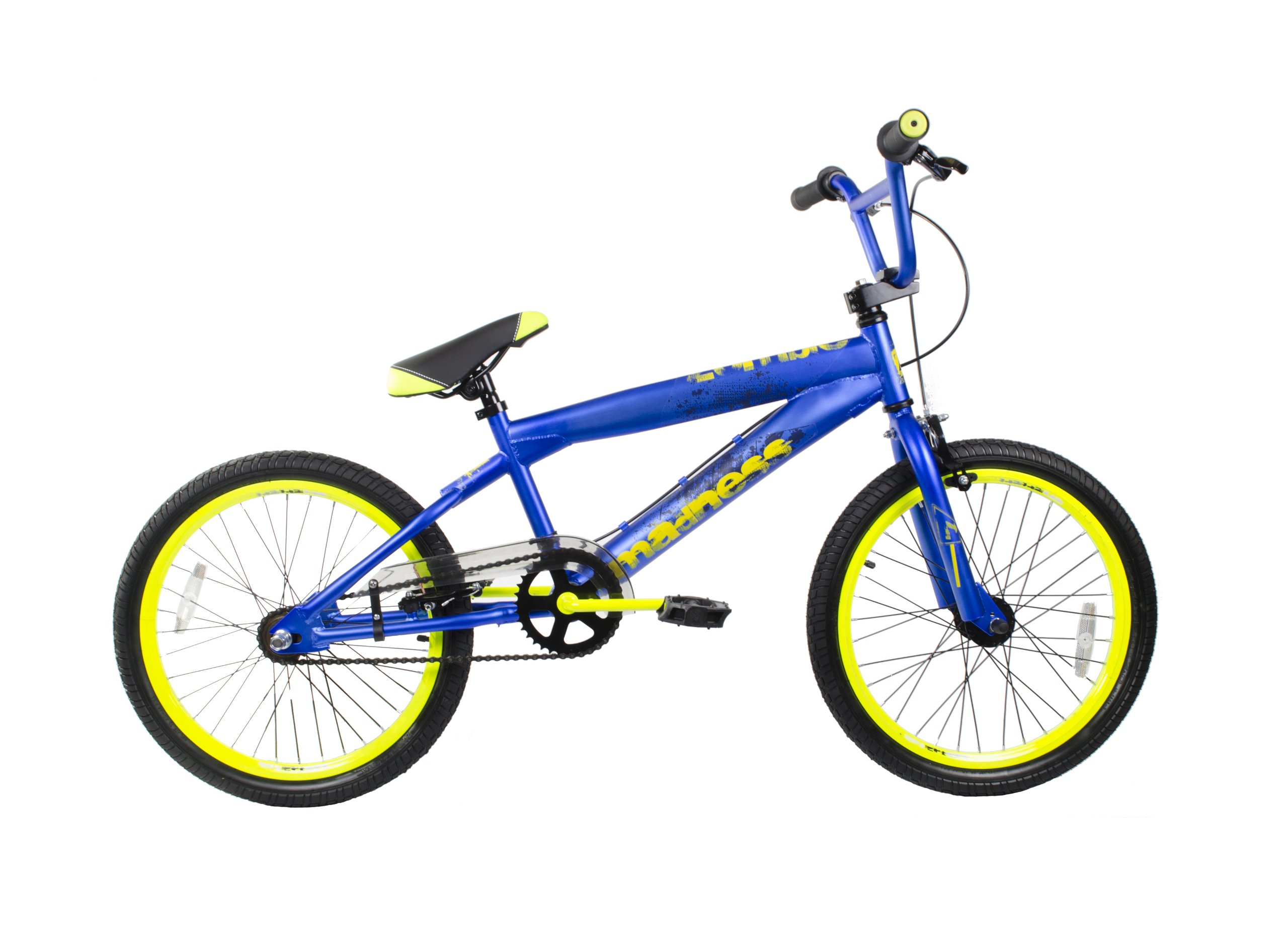 blue and yellow bmx