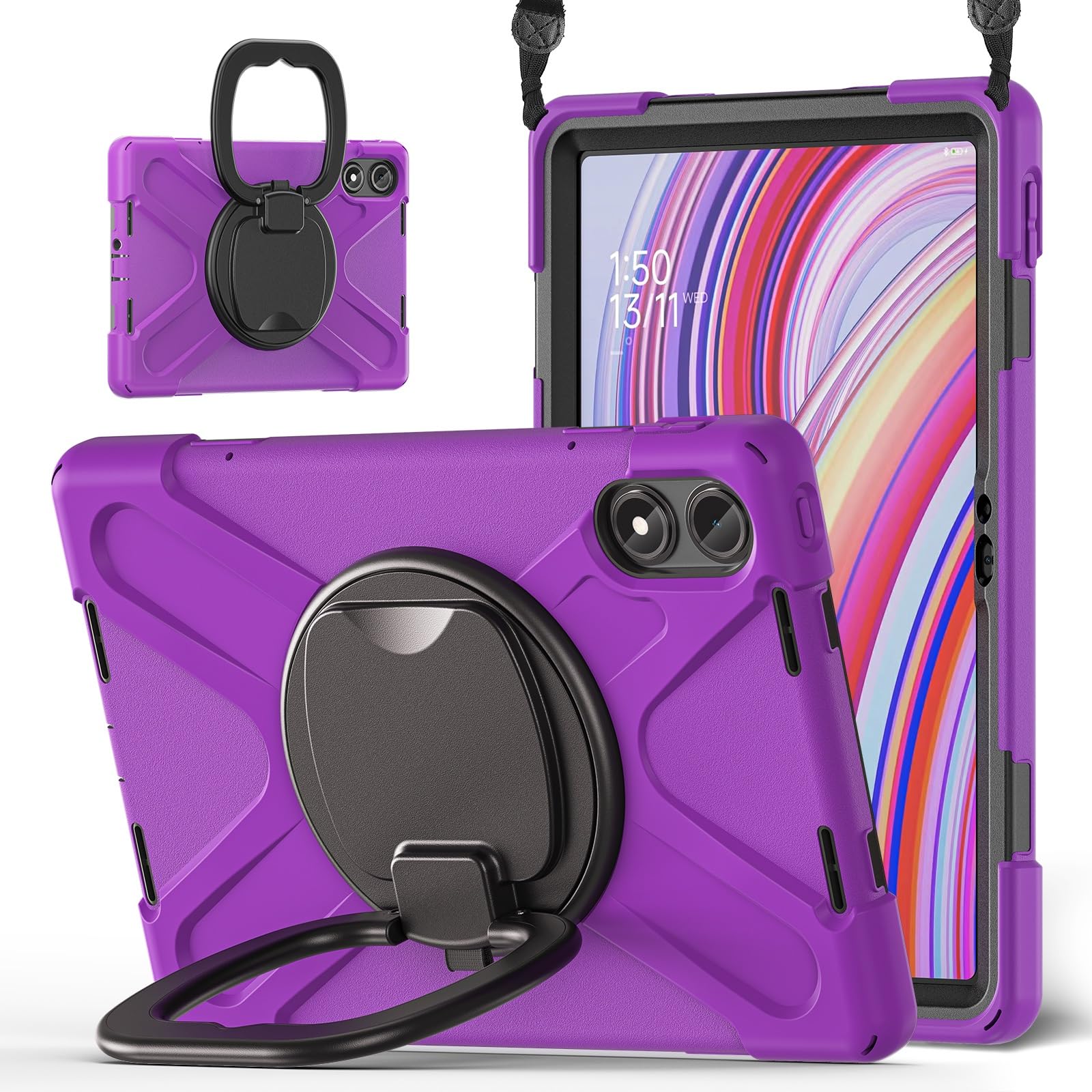 Ochronne etui na tablet Etui kompatybilne z tabletem Xiaomi Redmi Pad Pro 12,1"/Poco Pad 12,1", kompatybilne z etui Xiaomi Redmi Pad Pro 12,1" Wytrzymałe etui Odporne na wstrząsy, solidne etui Pasek n